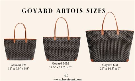 goyard artois gm bag|Goyard Artois size comparison.